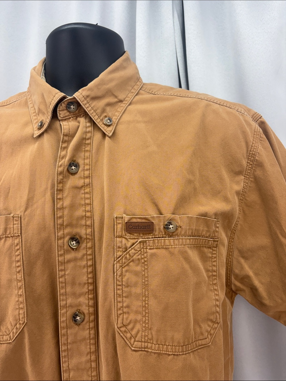 Carhartt‎ Shirt Mens Medium Brown - Picture 2 of 7